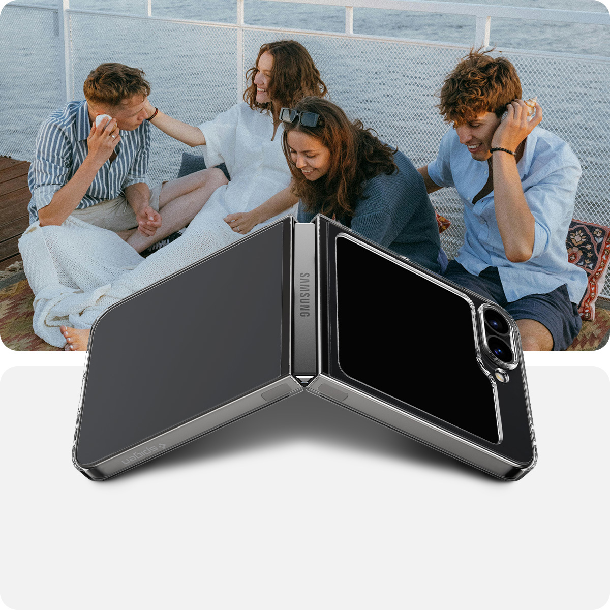 Etui Spigen Air Skin do Galaxy Z Flip6, przezroczyste